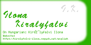 ilona kiralyfalvi business card